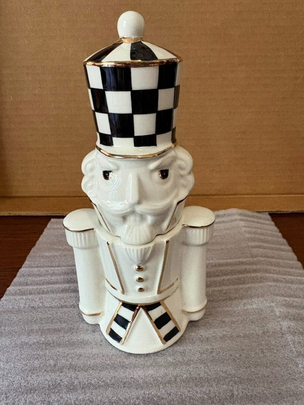 MacKenzie-Childs Courtly Noel Nutcracker Salt & Pepper Set -- NIB